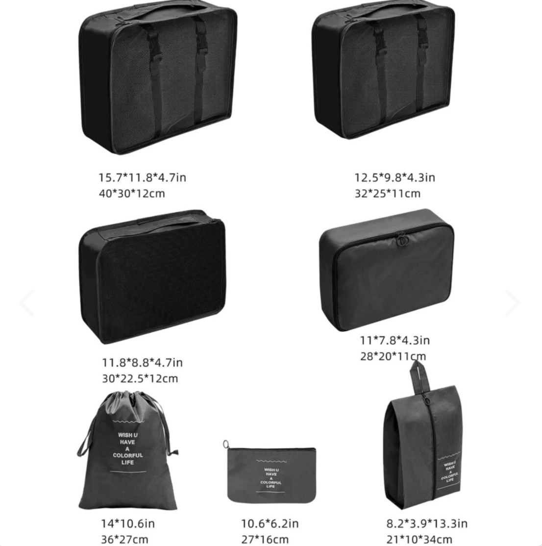 Vista 4 de KIT ORGANIZADOR DE MALETAS - COLOR,: VERDE AGUA